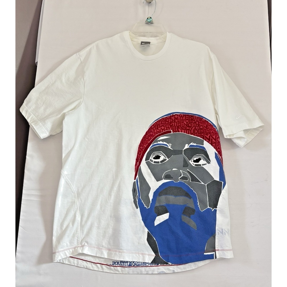 Nike Kendric Lamar Graphic Portrait‎ TShirt red/blue/gray large oversized
